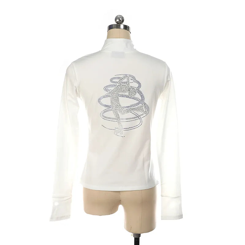 Women’s Rhythmic Gymnastics Figure Skating Shiny Rhinestone Jacket