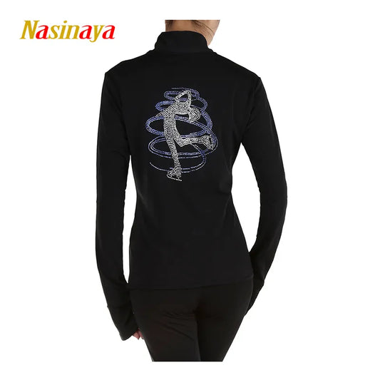 Women’s Rhythmic Gymnastics Figure Skating Shiny Rhinestone Jacket