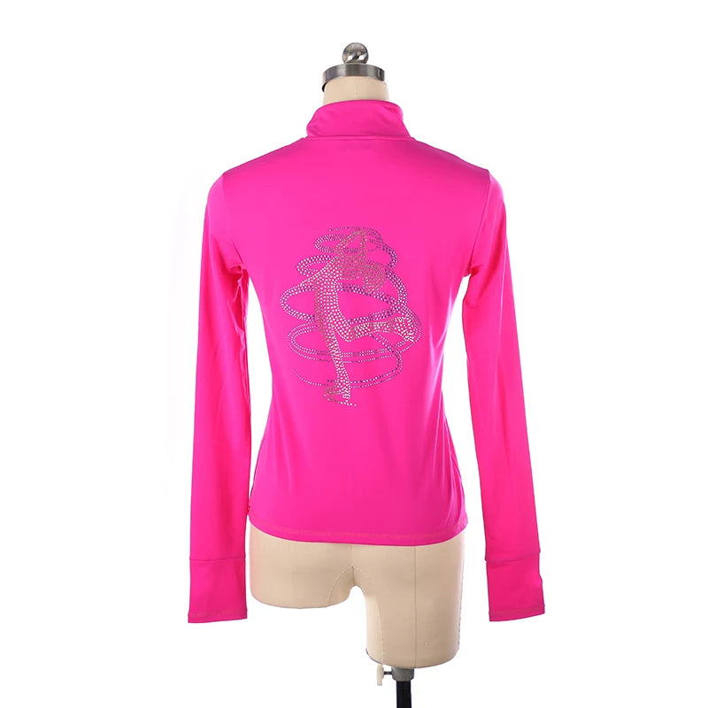 Women’s Rhythmic Gymnastics Figure Skating Shiny Rhinestone Jacket